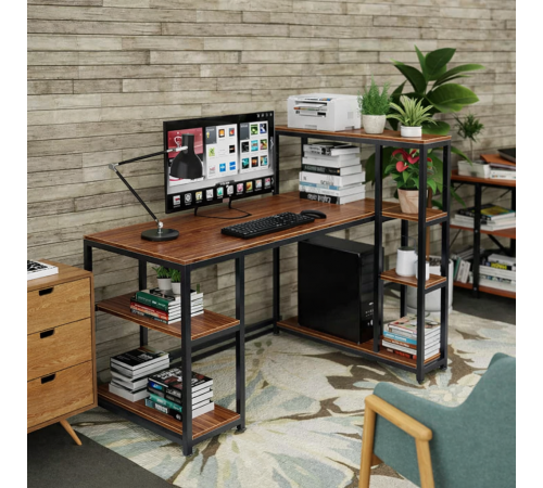 Стол компьютерный с полками MSMLOFT