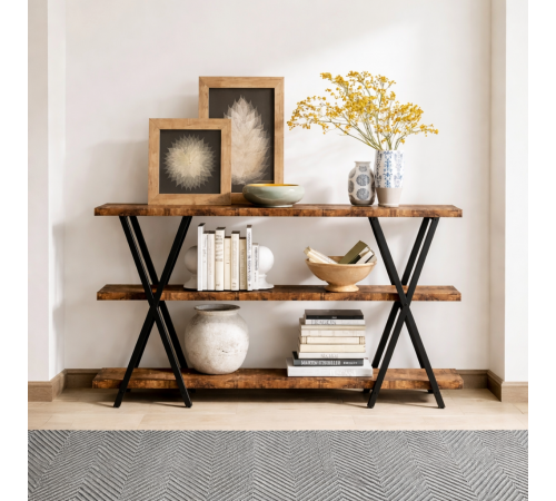 Стол консольный 3-ярусный с полками для хранения