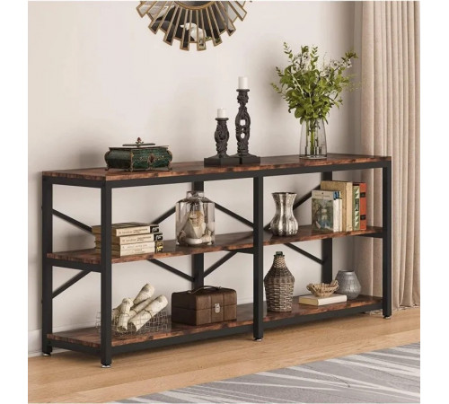 Стіл консольний 3-ярусний у фойє з полицями для зберігання