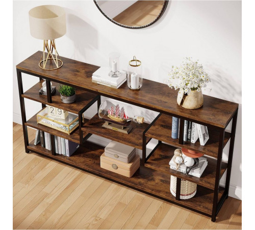 Стол консольный узкий с открытыми полками