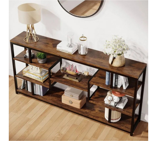 Стол консольный узкий с открытыми полками