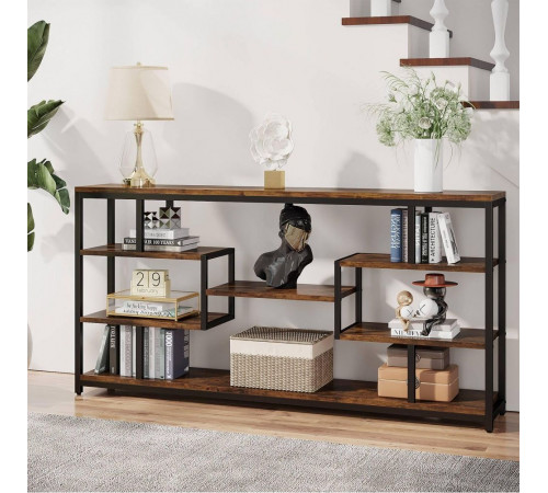 Стол консольный узкий с открытыми полками