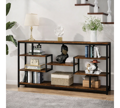 Стол консольный узкий с открытыми полками