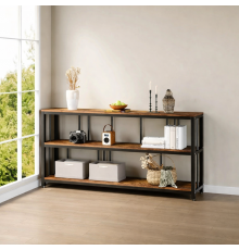 Стол консольный длинный, коричневый