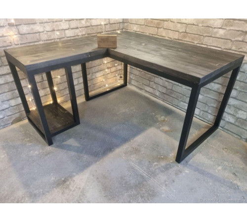 Угловой стол (серый) – 140×50×75 см