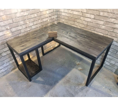 Угловой стол (серый) – 140×50×75 см