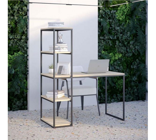 Письменный стол в стиле MSMLOFT с надстройкой (145×60×75 см)