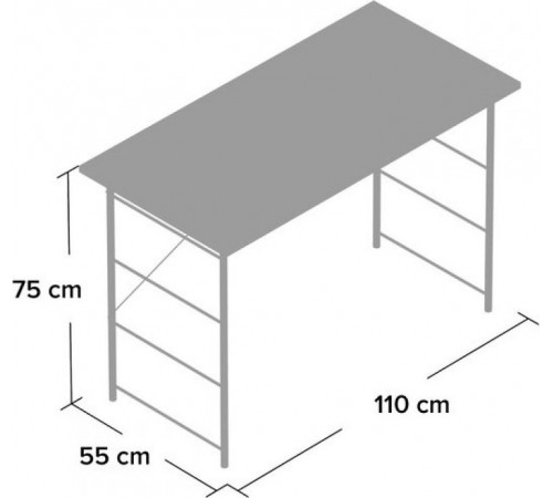 Стол письменный в стиле MSMLOFT, каркас металлический.