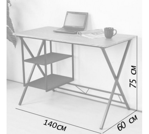 Письменный стол, стиль лофт, 140×60×75 см