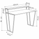 Стол письменный MSMLOFT с металлическим каркасом - 120×60×75 см.