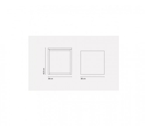 Малый усиленный стол MSMLOFT – 30×30×42,5 см, металлический каркас, ДСП.