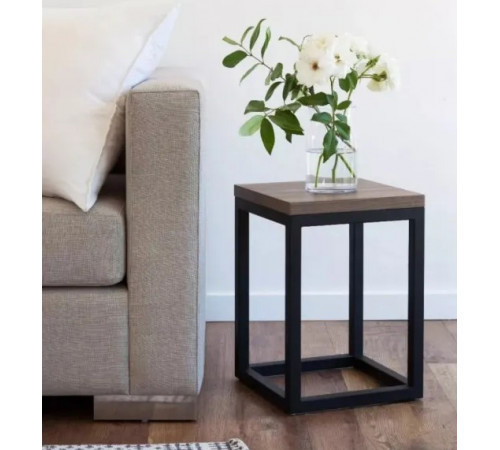 Малый усиленный стол MSMLOFT – 30×30×42,5 см, металлический каркас, ДСП.