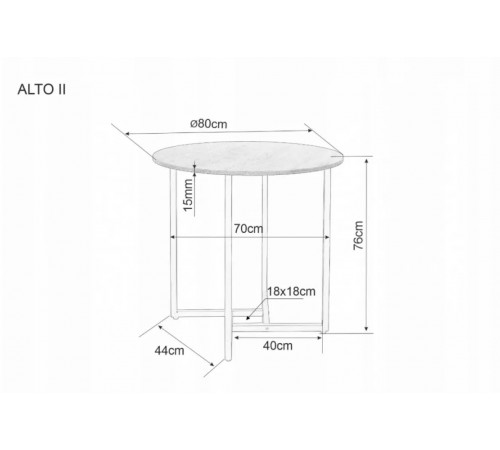 Стол на 5 человек 80×80 для гостиной
