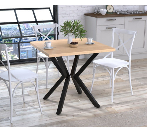 Обеденный квадратный стол Кубра (80×75,2 см), MSMLOFT