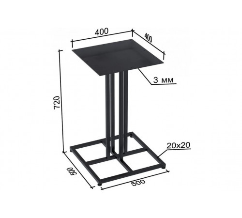 Стол обеденный Тревор – MSMLOFT (80×75,2×80)