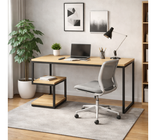 Стол письменный MSMLOFT с металлическим каркасом – 120×60×75 см.