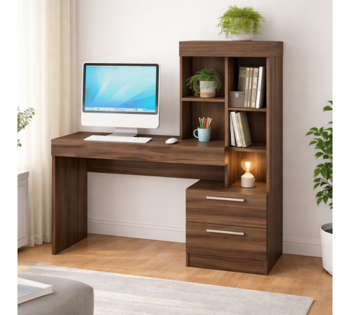 Стол письменный с библиотекой – 131×37×137 см.