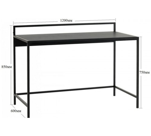 Стол письменный MSMLOFT с металлическим каркасом – 120×60×75 см.