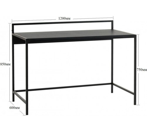 Стол письменный MSMLOFT с металлическим каркасом – 120×60×75 см.