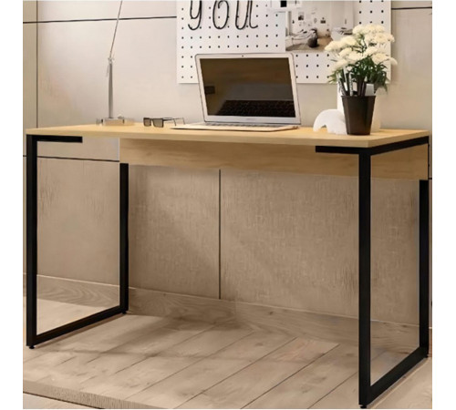 Письменный/компьютерный стол MSMLOFT – металлический каркас (120×60×75 см)