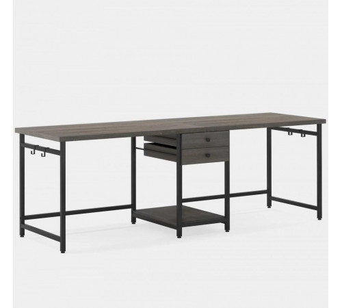 Стіл подвійний із ящиками — 200 × 60 × 75 см