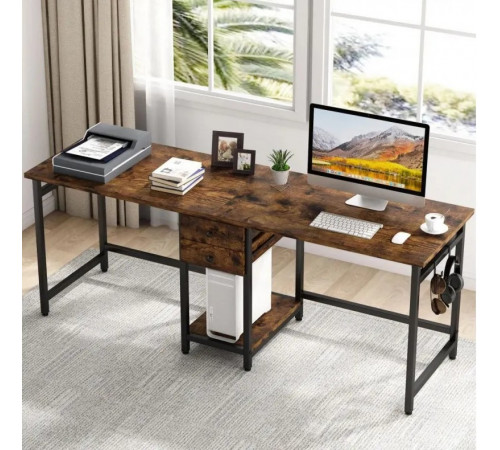 Стол двойной с ящиками - 200×60×75 см.