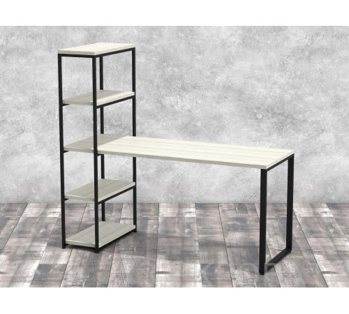 Стол-стеллаж Айсберг Loft 01 (черный/белый) — 130×75×60 см.