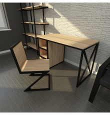 Стол в стиле лофт с ящиком