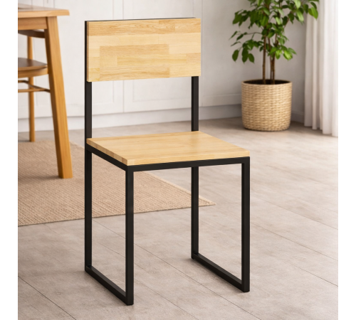 Стул обеденный «Бервин» — лофт, металл/ДСП