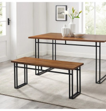 Сучасна обідня лава з металевими ніжками Middlebrook