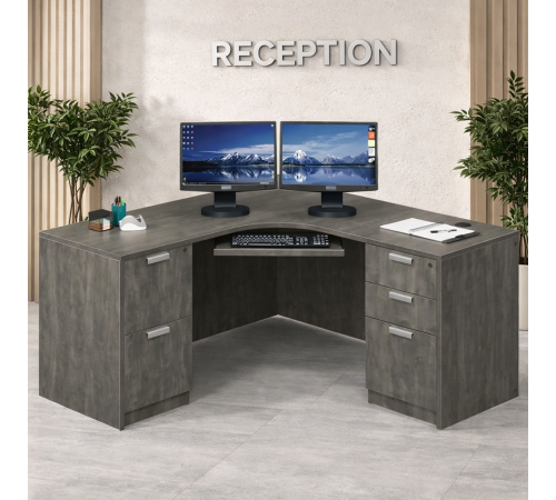 Современный угловой L‑образный стол