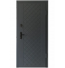 Теплі металеві двері Вулкан із МДФ і 2 замками, графіт