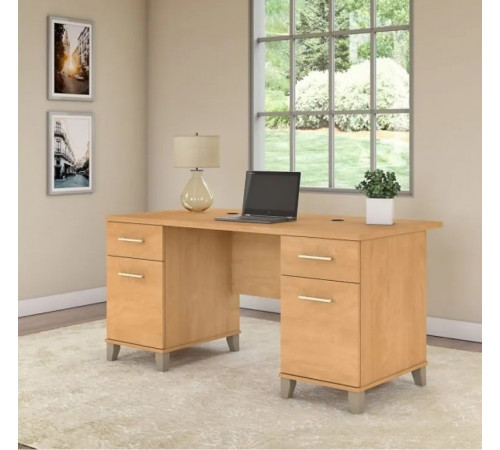 Стіл письмовий Somerset Double Pedestal Executive Desk — ідеальне рішення для домашнього офісу та кабінету