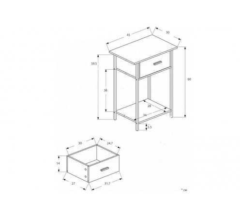 Тумба Monarch 2-ярусная – акцентный стол.