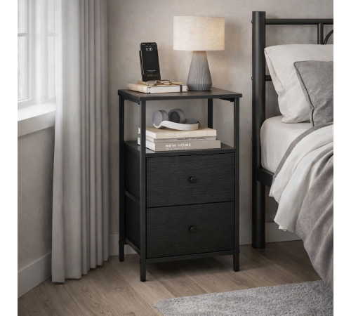 Столик с 2 ящиками и полками — 61×38×28 см