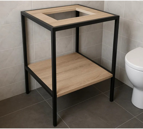 Тумба без дверей под раковину, стиль LOFT, 850×600×750 мм (МСМ)