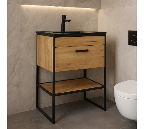 Тумбочка для умывальника BROOKLIN (60/80×46×82 см)