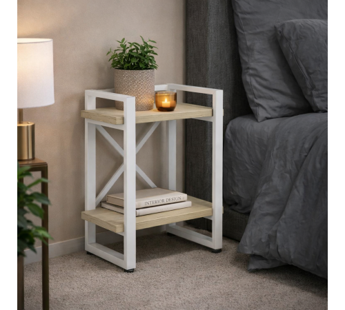 Тумба прикроватная Айсберг 40 — белая.