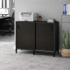 Тумба офисная LS-1200 MSMLOFT — раздвижная дверь, антрацит (120×83×40)