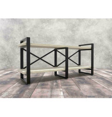 Тумба под ТВ Айсберг Лофт 120 черный/дуб сонома MSMLOFT