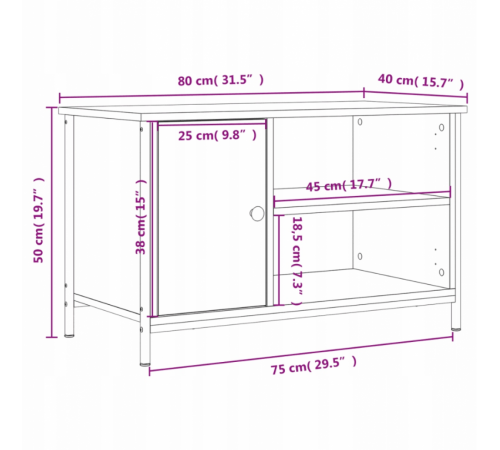 Тумба под ТВ, дуб Сонома — MSMLOFT