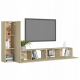 Тумба под телевизор 3 части - дуб Сонома