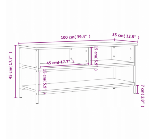 Тумба под телевизор – дуб Сонома (100×35×45 см)