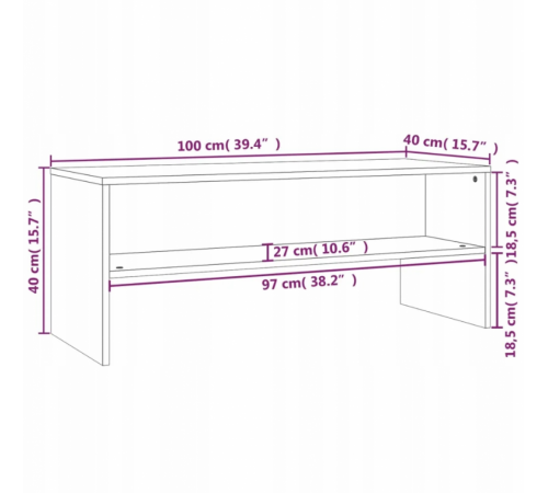 Тумба под телевизор – дуб Сонома, 100×40×40 см
