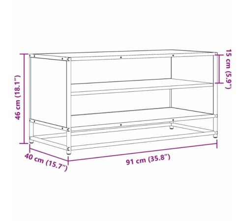 Тумба под телевизор - дуб Сонома (91×40×46 см)