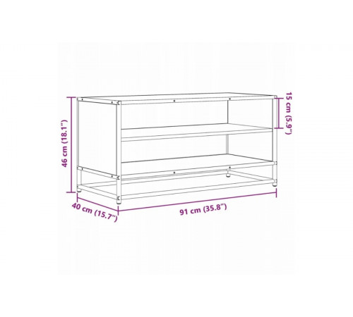 Тумба под телевизор - дуб Сонома (91×40×46 см)