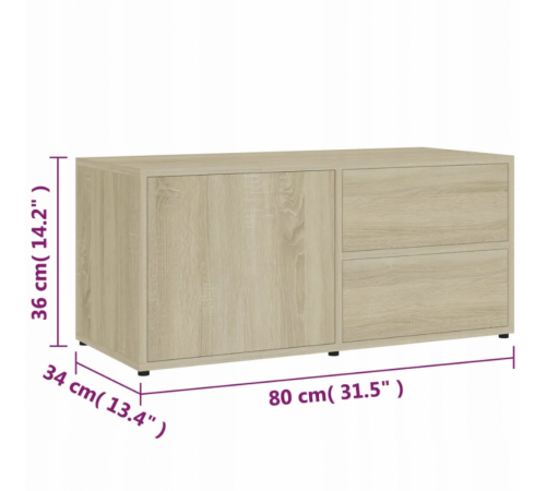 Тумба под телевизор - дуб Сонома