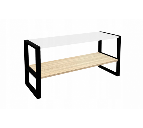 Тумба под телевизор Sonoma + белая - MSMLOFT