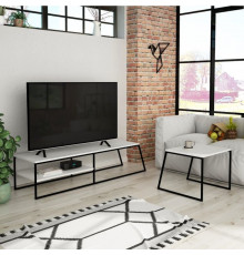 Тумба под телевизор в стиле MSMLOFT + кофейный столик