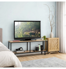 Тумба под телевизор металлическая в стиле MSMLOFT 500х1100х450 мм Дуб Сонома